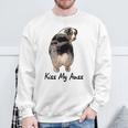 Divertente Miniatura Australian Shepherd Kiss My Auss Mini Aussie Felpa Regalos para ancianos