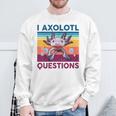 Divertida Pregunta Sobre Axolotl Retrointage Amantes De Axolotl Para Niños Camisa de entrenamiento Regalos para ancianos