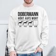 Dobermann Hört Aufs Wort Dobermann Sweatshirt Geschenke für alte Männer