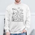 Dolphin Ausmalen Und Selbst Bemalen Colouring Sweatshirt Geschenke für alte Männer