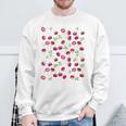 Donna Ciliegie Cherry Fruit Pattern Acquerello Opera D'arte Con Collo A Felpa Regalos para ancianos