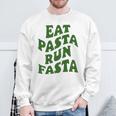 Eat Pasta Run Fasta Spaghetti Lovers Pasta Quote Sweatshirt Geschenke für alte Männer