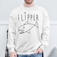 Flipper Punk Rock Grunge Fish Graphic Sweatshirt Geschenke für alte Männer