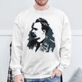 Friedrich Nietzsche Portraitsector Drawing Gray Sweatshirt Geschenke für alte Männer