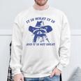 Raccoon Retro It Is What It Is And It Is Not Great Sweatshirt Gifts for Old Men