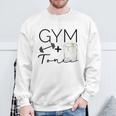 Gym And Tonic Workout Sollevamento Pesi Divertente Alcol Gin Pun Felpa Regalos para ancianos