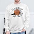 Ich Muss Gar Nix Ich Muss Nur Nach Namibia Gray Sweatshirt Geschenke für alte Männer