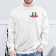 Italian Flag Letter L And I And A Italy Italy Red Sweatshirt Geschenke für alte Männer