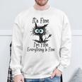It's Fine I'm Fine Everything Is Fine Divertente Gatto Felpa Regalos para ancianos