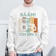 Kinder Bääm Ich Bin 3 Drei Jahre Junge 3Rd Birthday Tractor Sweatshirt Geschenke für alte Männer