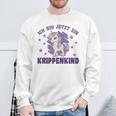 Kinder Ich Bin Jetzt Ein Krippenkind Kinderflppe Dolphin Sweatshirt Geschenke für alte Männer