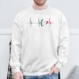 Mexico Heart Mexico Flag Heartbeat Ekg Pulse Mexican Roots Sweatshirt Gifts for Old Men