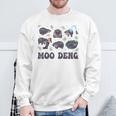 Moo Deng Baby Hippo Collection Cute Animal Hippo Lovers Sweatshirt Gifts for Old Men