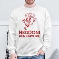 Ni Per Favore Cocktail Front Print Italiano Original Gray Sweatshirt Geschenke für alte Männer