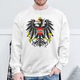 Oida Austria Flag Dialect Meme Schmäh Eagle Austria Gray Sweatshirt Geschenke für alte Männer