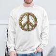 Peace Damen Männer Hippie 60Er 70Er Gray Sweatshirt Geschenke für alte Männer