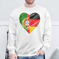 Portugal Germany Heart Germany Flag Portuguese Flag Heart Blue Sweatshirt Geschenke für alte Männer