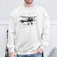 Se4 Britischer Doppeldecker Fliegende Wolken Sweatshirt Geschenke für alte Männer