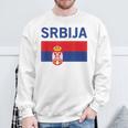 Serbian Flag Football Fan Serbia Srbija Sweatshirt Geschenke für alte Männer