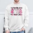 On Wednesday We Wear Cute Pink Ghost Halloween Sweatshirt Gifts for Old Men