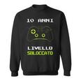 10 Anni Compleanno Divertente Bambino Livello Sbloccato Felpa