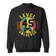 45 Anni Compleanno Regalo Gamer Level 45 Unlocked Felpa