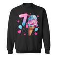 7° Compleanno Bambina 7 Anni Gelato Numero 7 Felpa