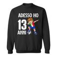 Adesso Ho 13 Anni Compleanno Calcio Calciatore Felpa