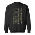 Air Force United States Distressed Camo W Us Flag Sweatshirt