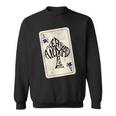 Alice In Wonderland We're All Mad Here Ace Of Spades Sweatshirt