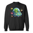 Alien Astronave Extraterrestre Bambini Ragazzo Divertente Alieno Felpa