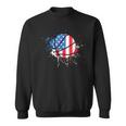 American Flag Baller Dunking Usa Flag Basketball Sweatshirt