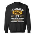 Annata 57 Compleanno 1967 57 Anni Compleanno Uomo Donna 1967 Felpa