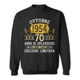 Annata Ottobre 1954 Uomo Donna 70 Anni Compleanno Regalo Felpa