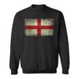 Bandiera Inglese Della Croce Di San Giorgio In Look Grungy Felpa