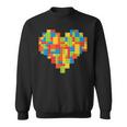 Brick Builder Heart Valentines Block Building Master Builder Sweatshirt