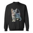 Cat Kitten Cute Fur Nose Kitty House Tiger Sweatshirt