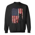 Cat Lover Cat Usa Flag American Cat 4Th July Cat Sweatshirt