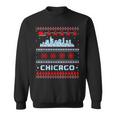 Chicago Flag City Skyline Chicago Fan Ugly Christmas Sweater Sweatshirt