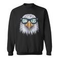 Cool Face Eagles With Sunglasses Vintage Eagles Flying Bird Sweatshirt