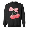 Coquette Cherry And Bow Kawaii Aesthetic Trendy Felpa