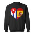 Cuba España Banderas Corazón Camisa de entrenamiento