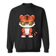 Cute Baby Bengal Tiger With Sunglasses Sweatshirt