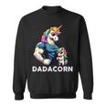 Dadacorn Unicorn Dad And Son Daughter Papa Fathers Day Sweatshirt