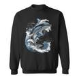 Delphin Tier Motiv Kunstwerk Delfin Sweatshirt