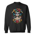 Dia De Los Muertos Sugar Mexican Inspired By La Catrina Sweatshirt