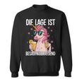 Die Lage Ist Besäufniserregend Saying Party Outfit Sweatshirt