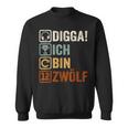 Digga Ich Bin 12 Zwölf Jahre 12Th Birthday Boy Gamer Sweatshirt