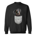 Dobie Dobermann Pinscher Pocket Amante Tasca Sul Petto Felpa