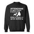 Donna Attenzione Il Mio Cane È Docile Sono Io Quella Che Morde Con Collo A Felpa